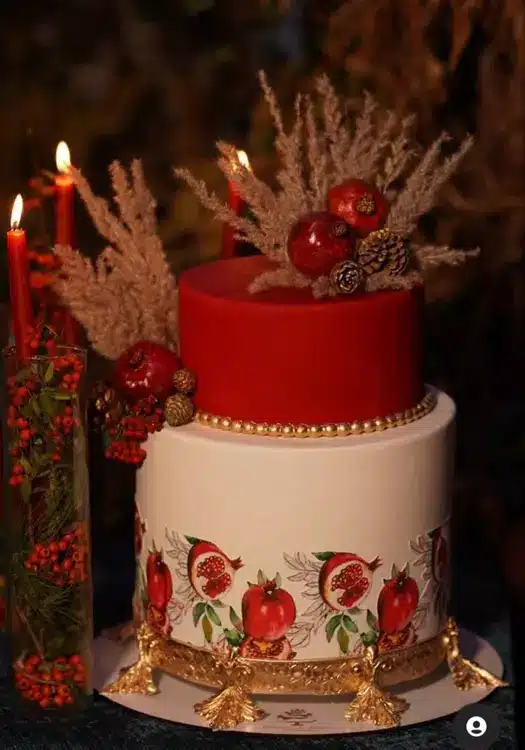 تزیین کیک شب یلدا 21