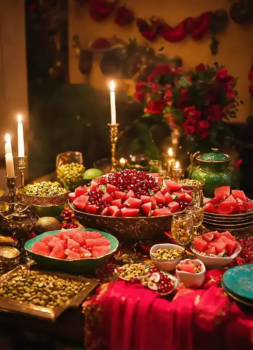 دیزاین میز شب یلدا 1