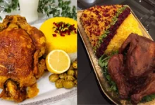 زیباترین مدل های تزیین مرغ شکم پر