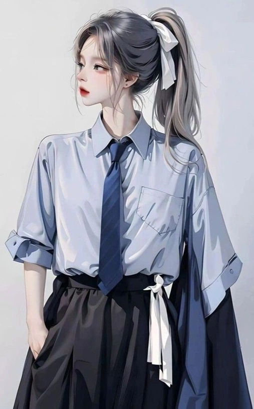 عکس انیمه دخترانه مدرسه‌ ای 29