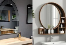 مدل آینه دستشویی فانتزی