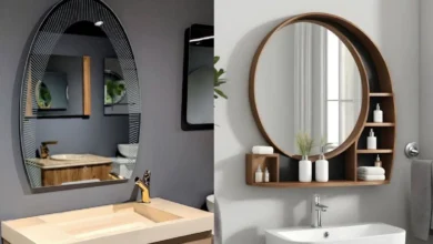 مدل آینه دستشویی فانتزی