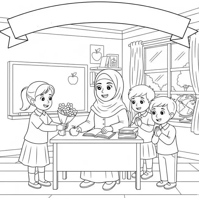 نقاشی روز معلم 2