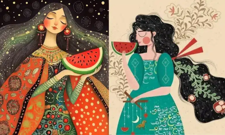 نقاشی شب یلدا