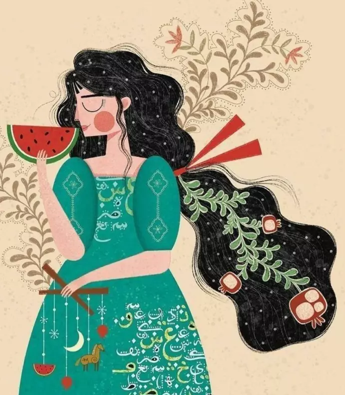 نقاشی شب یلدا 8