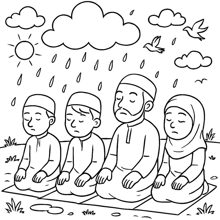 نقاشی نماز باران 2