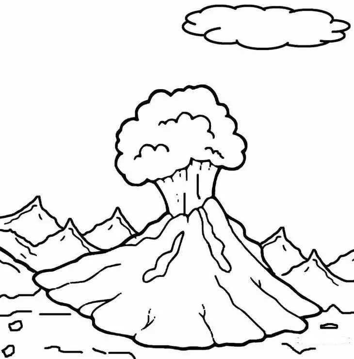 نقاشی کوه آتشفشان 9