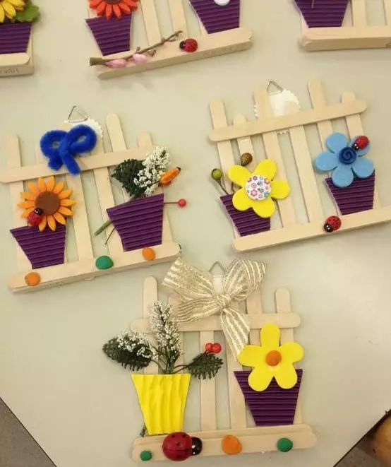 کاردستی با چوب بستنی دخترانه 14