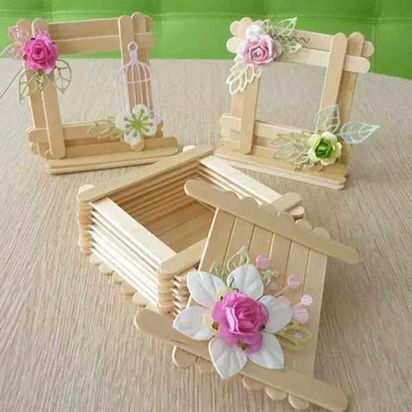 کاردستی با چوب بستنی دخترانه 18