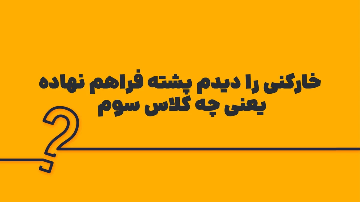 خارکنی را دیدم پشته فراهم نهاده یعنی چه کلاس سوم