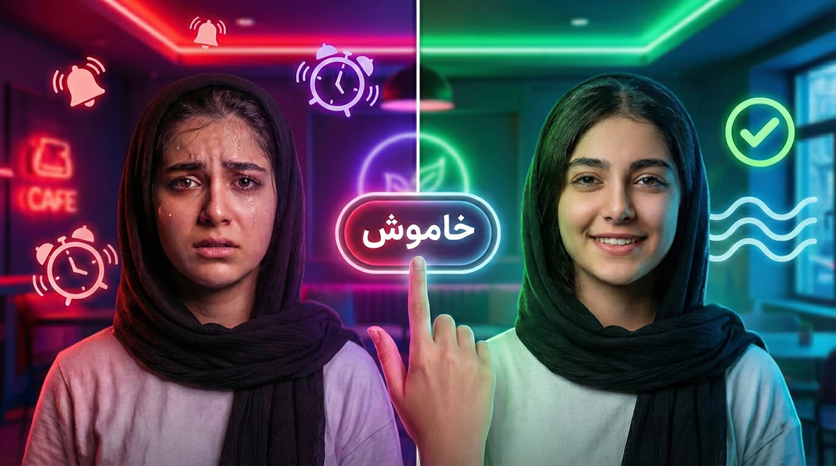 دکمه خاموش کردن استرس وسط امتحان