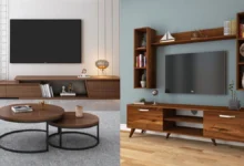 مدل میز تلویزیون چوبی فانتزی