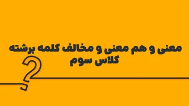 معنی و هم معنی کلمه برشته کلاس سوم +  مخالف کلمه برشته