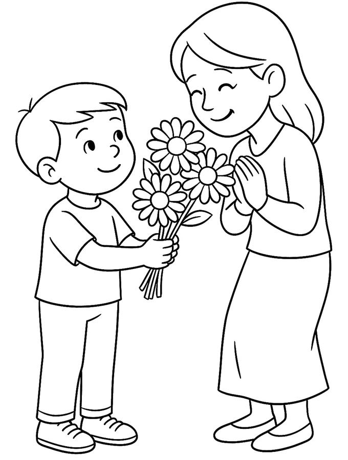 نقاشی تشکر از پدر و مادر 13