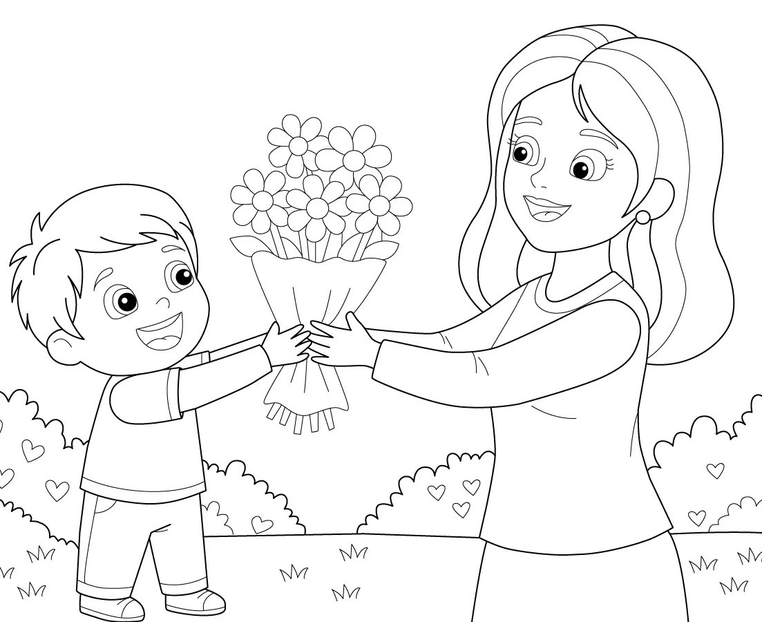 نقاشی تشکر از پدر و مادر 14