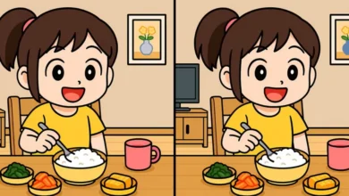 چالش بینایی ۴۹ ثانیهای: ۳ تفاوت پنهان در تصویر دختر شکمو را پیدا کنید!