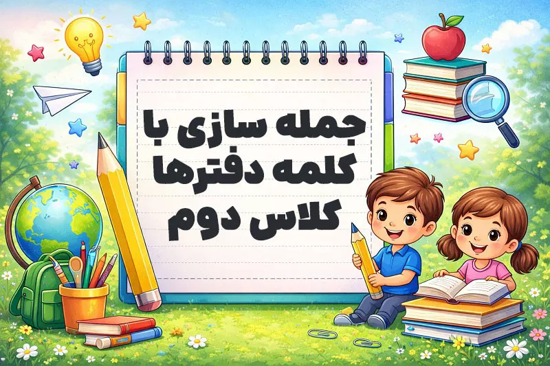 جمله سازی با کلمه دفترها کلاس دوم