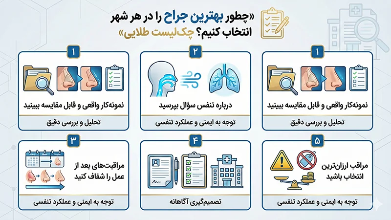 چطور بهترین جراح بینی را انتخاب کنیم؟