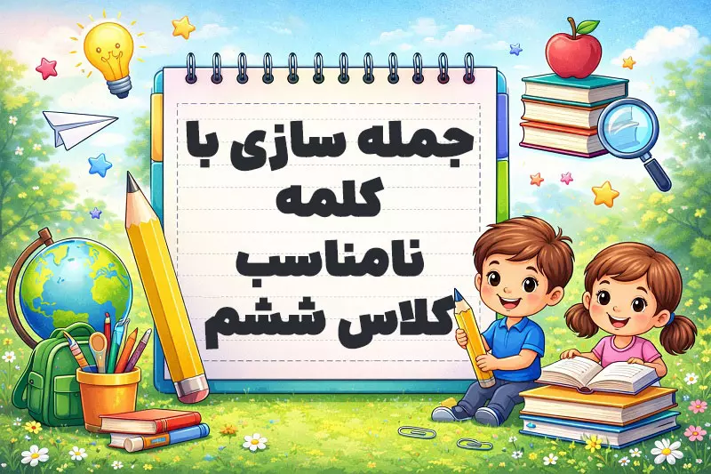جمله سازی با کلمه نامناسب کلاس ششم
