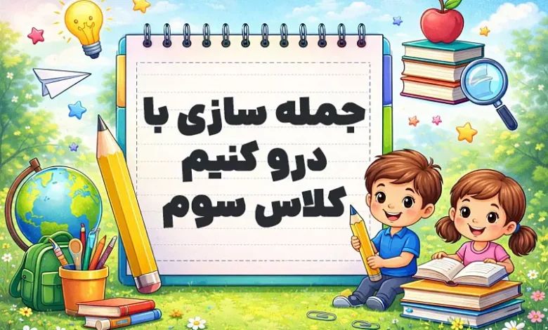 جمله سازی با درو کنیم کلاس سوم