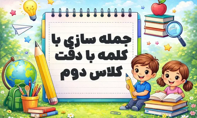 جمله سازی با کلمه با دقت کلاس دوم