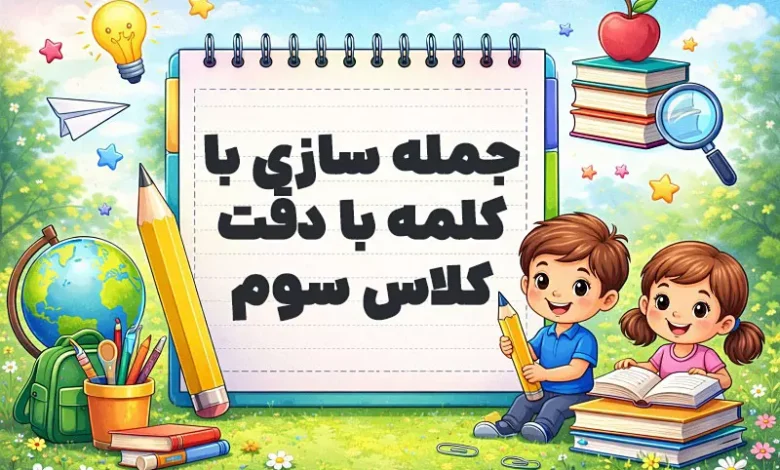 جمله سازی با کلمه با دقت کلاس سوم
