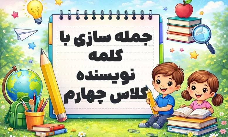 جمله سازی با کلمه نویسنده کلاس چهارم