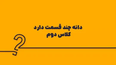 دانه چند قسمت دارد کلاس دوم