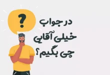 در جواب خیلی آقایی چی بگیم
