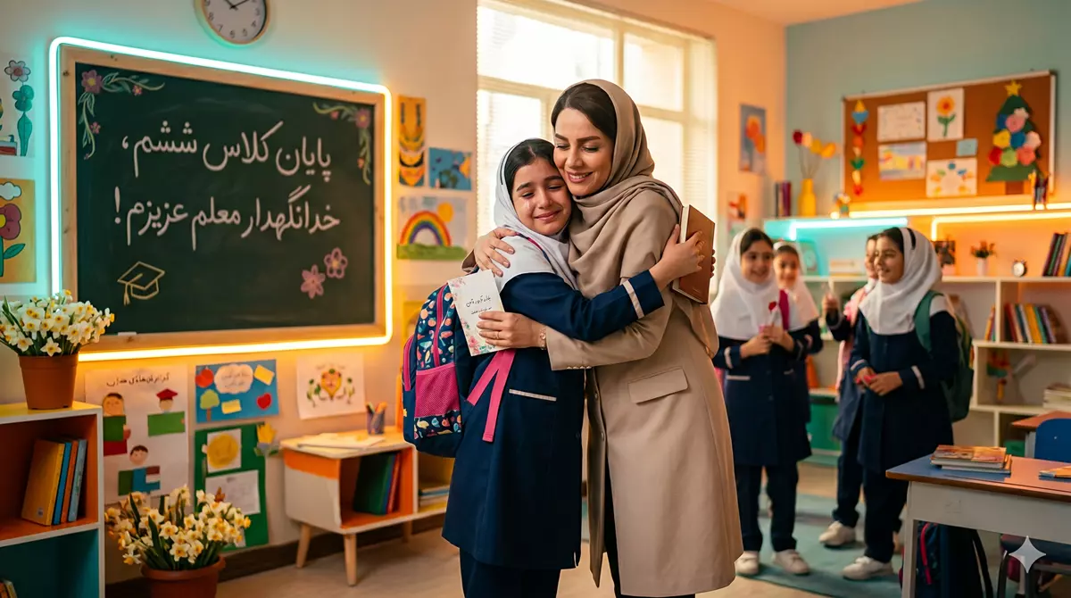 متن خداحافظی از معلم کلاس ششم