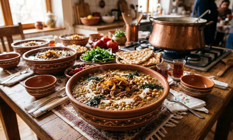 طرز تهیه آش دندونی برای 40 نفر؛ رازهای لعابدار شدن و طعم اصیل مادربزرگها!