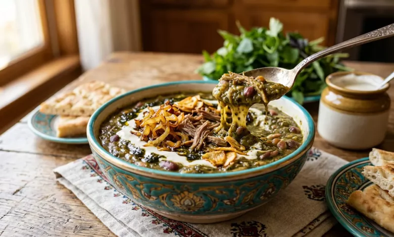 طرز تهیه آش شله قلمکار سنتی برای ۴ نفر؛ راز کشدار شدن و طعم اصیل