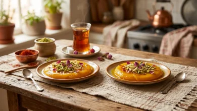 طرز تهیه حلوا برای دو نفر؛ فوت و فن حلوای زعفرانی لطیف و مجلسی