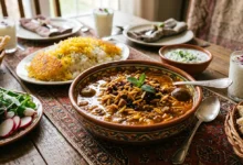 طرز تهیه خورش خلال کرمانشاهی اصل برای 4 نفر + نکات طلایی