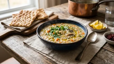 طرز تهیه سوپ جو مجلسی برای ۸ نفر؛ لعاب‌ دار و رستورانی