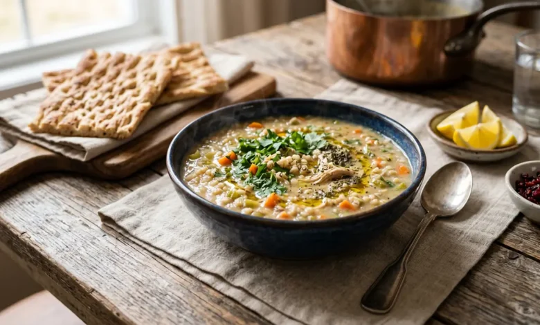طرز تهیه سوپ جو مجلسی برای ۸ نفر؛ لعاب دار و رستورانی