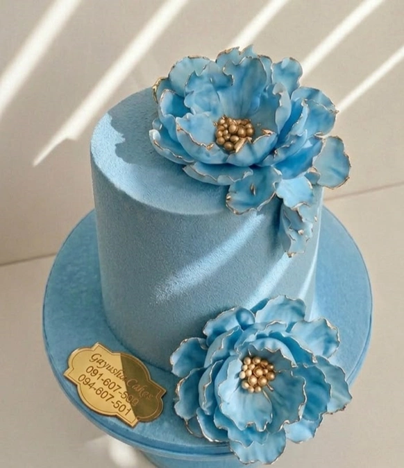 مدل کیک آبی آسمانی دخترانه 17 مدل کیک آبی آسمانی دخترانه 17