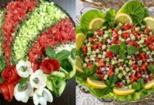 تزیین سالاد شیرازی