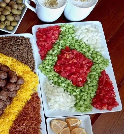 تزیین سالاد شیرازی 9