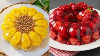 تزیین ژله با میوه برای مهمانی