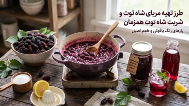 با یه تیر دو نشون؛ طرز تهیه مربای شاه توت و شربت شاه توت همزمان