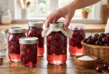 طرز تهیه کمپوت گیلاس در شیشه با ماندگاری بالا