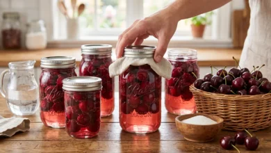 طرز تهیه کمپوت گیلاس در شیشه با ماندگاری بالا
