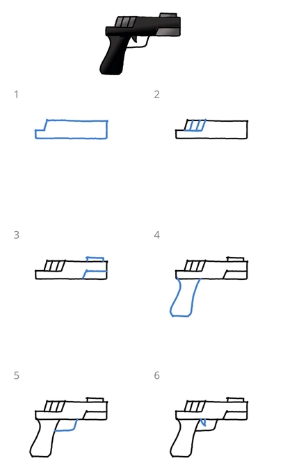 نقاشی تفنگ 6 نقاشی تفنگ 6