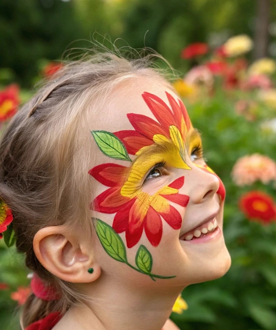 نقاشی روی صورت کودکان دخترانه 9 نقاشی روی صورت کودکان دخترانه 9
