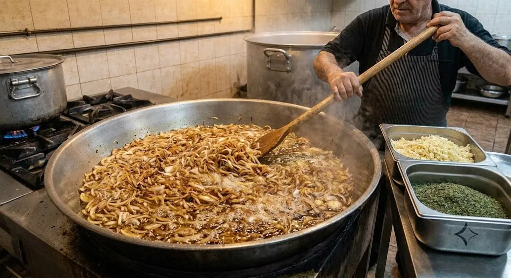 خلق طعم با پیاز داغ و ادویه