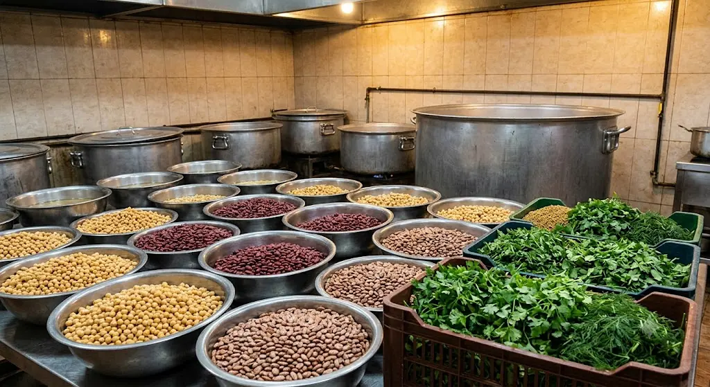 مواد لازم برای آش جو نذری برای 100 نفر