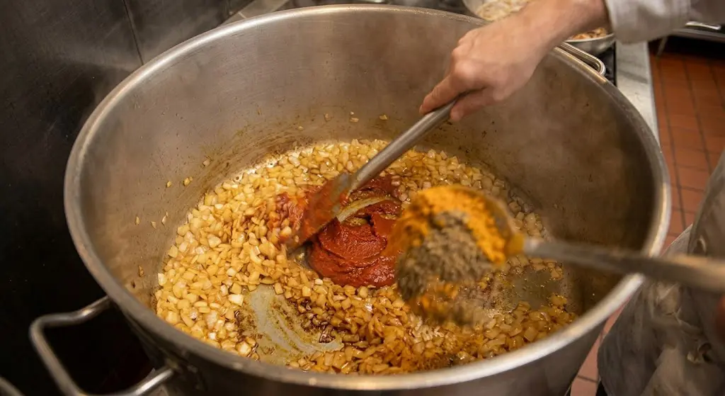 تفت دادن رب و ادویه ها