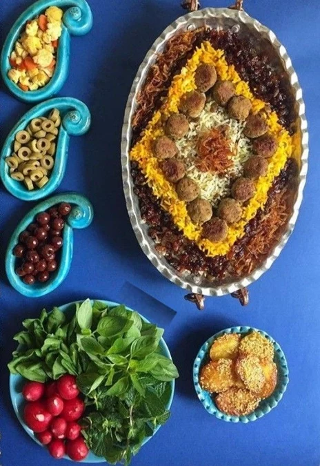 تزیین عدس پلو 14