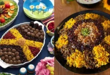 تزیین عدس پلو